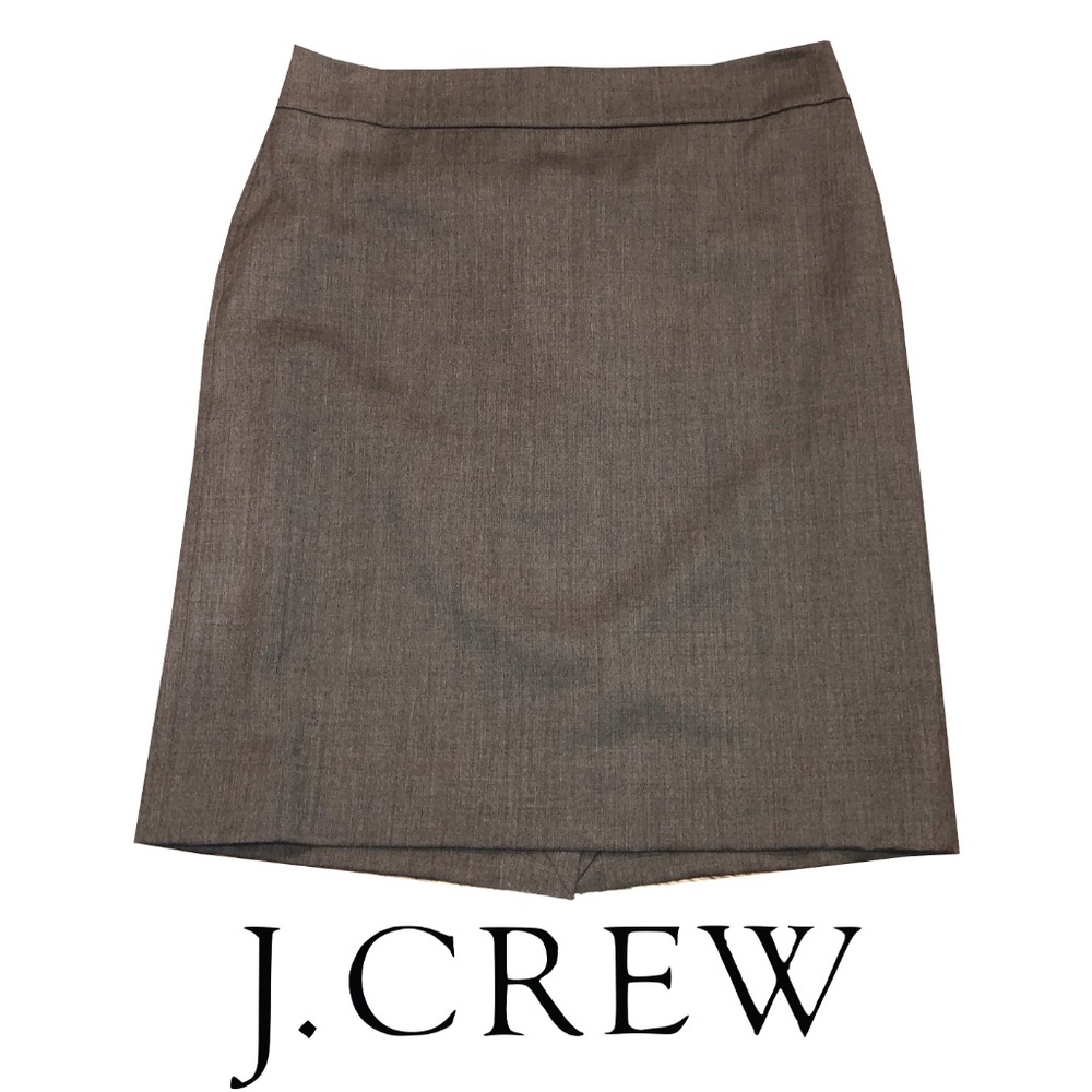 J. Crew Gray Pencil Skirt Size 6 (matching jacket)